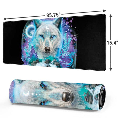 Night Wolf by Sheena Pike Gaming Mouse Pad